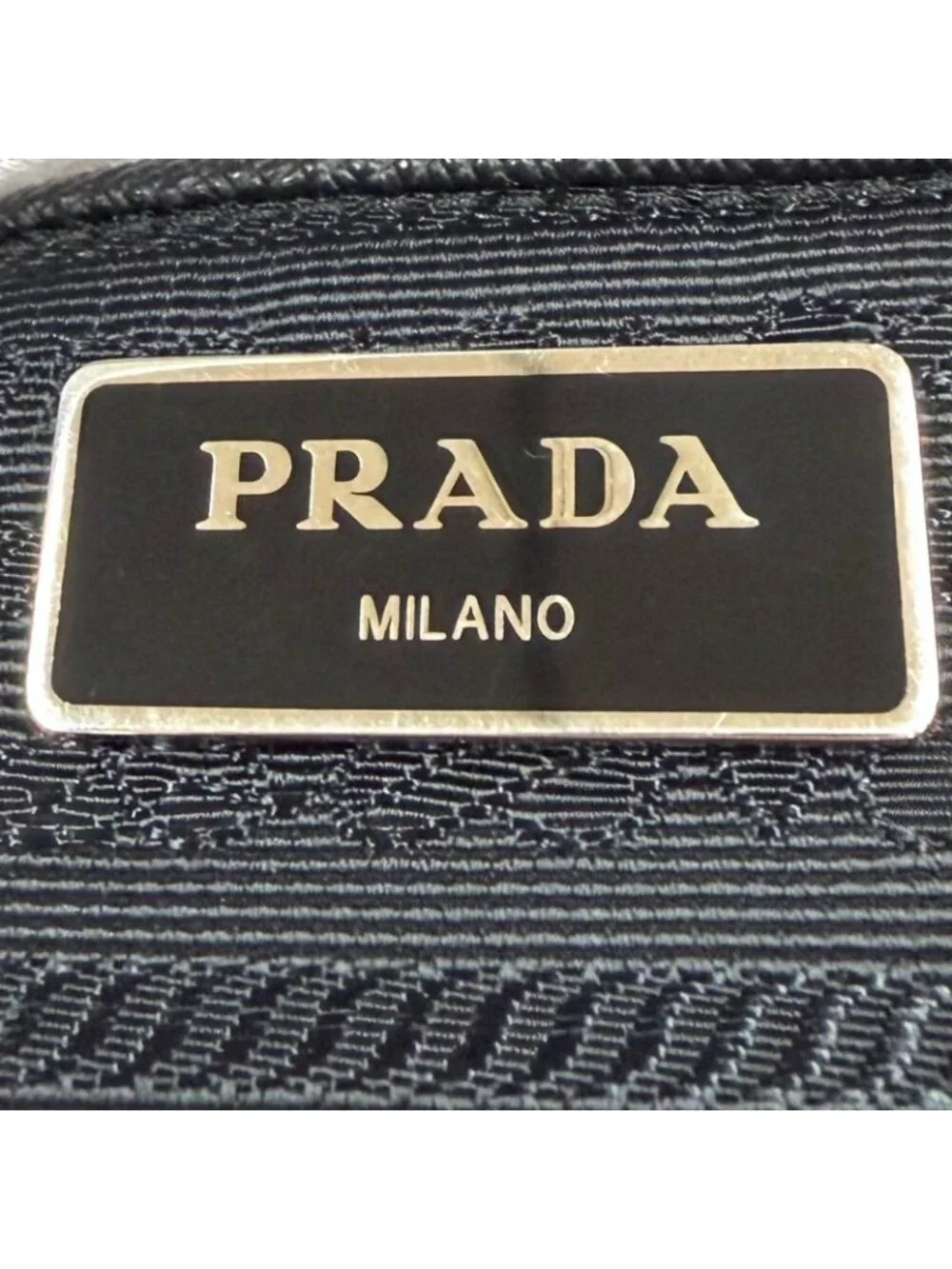 Prada Nylon Leather Re-Nylon Shoulder Bag Black